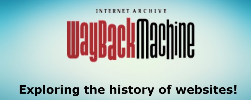Tout sur la Wayback Machine
